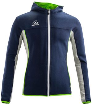 SWEATSHIRT F/ZIP HOODIE EVO BLUE/GREEN