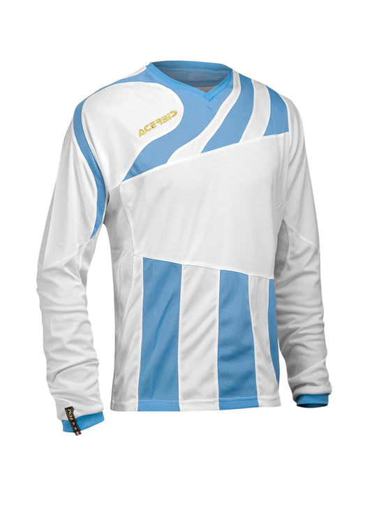 MIRA JERSEY LONG SLEEVE - WHITE/LIGHTBLUE