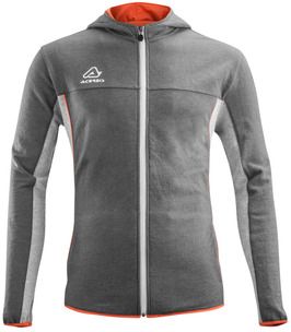 SWEATSHIRT F/ZIP HOODIE EVO GREY/ORANGE