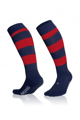 Double Striped Socks Blue/ Red