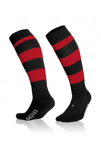 Double Striped Socks Black/ Red