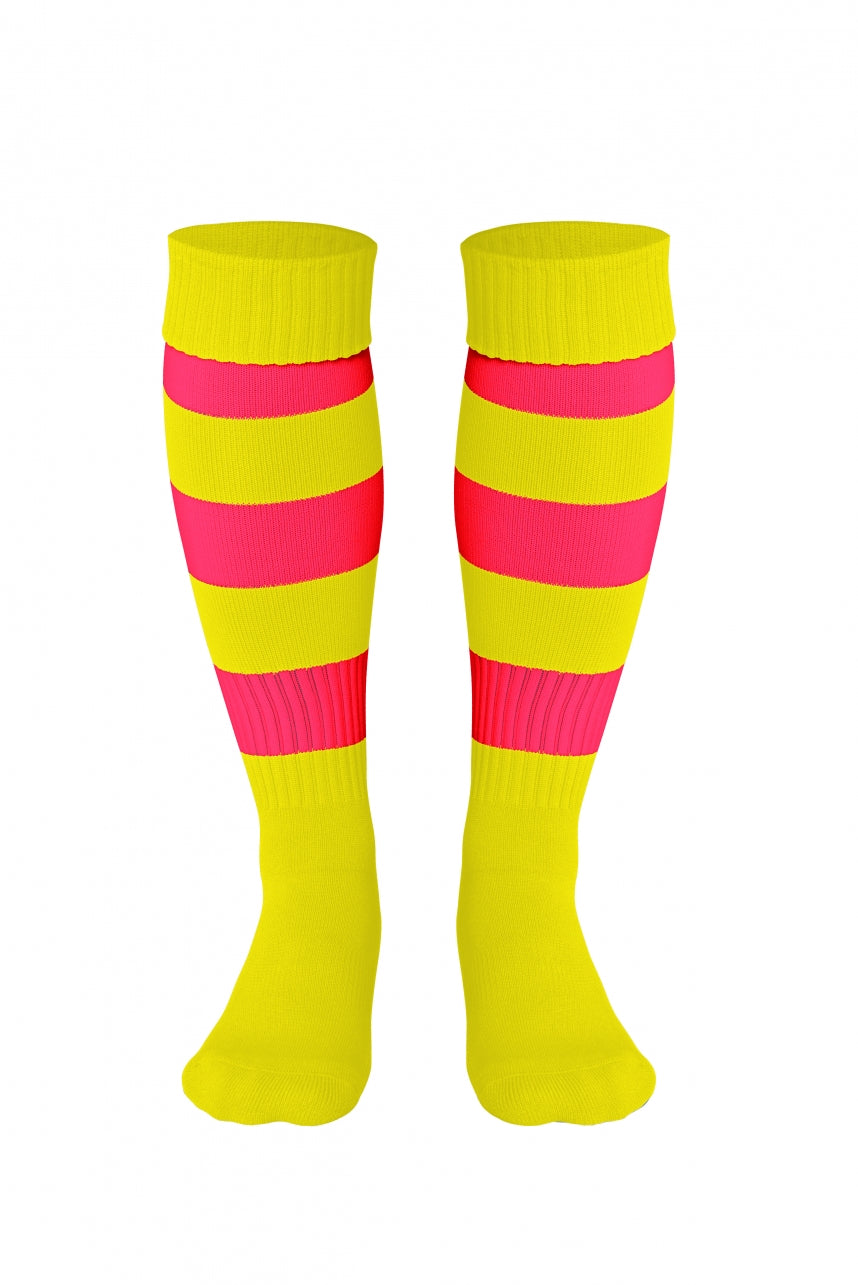 Double Striped Socks Yellow/Red