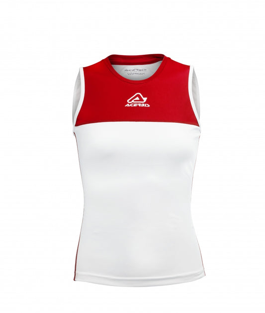 Vicky Woman Singlet White/Red