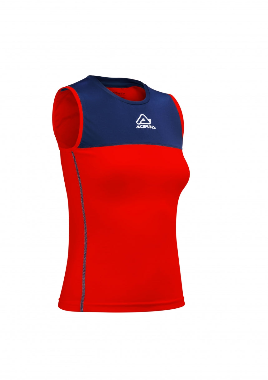 Vicky Woman Singlet Red/Blue