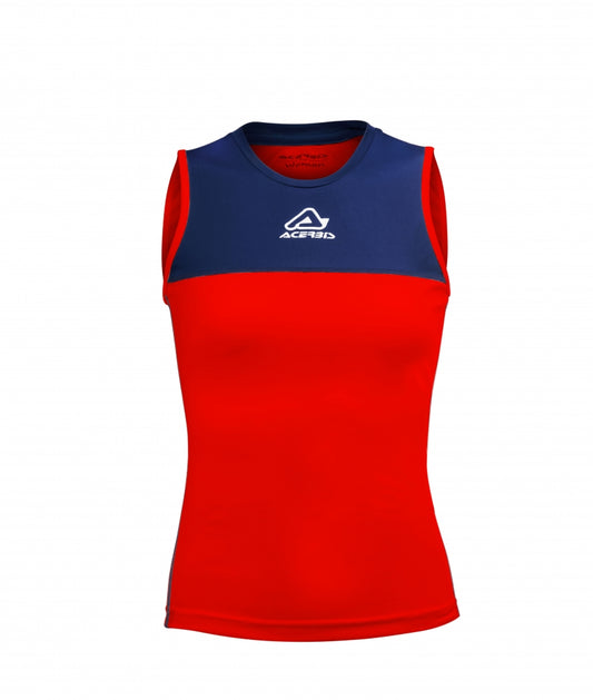 Vicky Woman Singlet Red/Blue