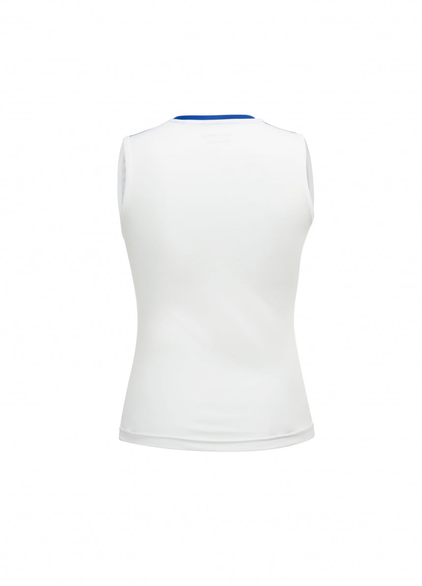 Vicky Woman Singlet White/ Royal Blue