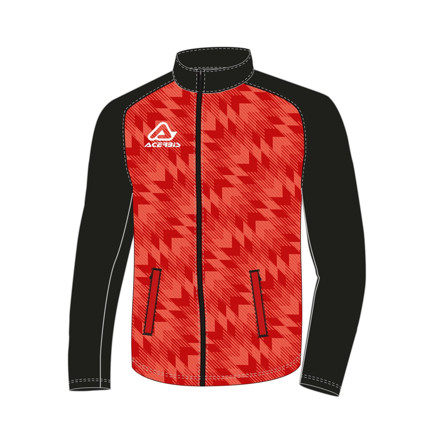 BLOK TRACKSUIT JACKET BLACK/ RED