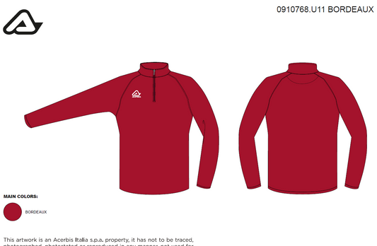 Tagete 1/2 zip Bordeaux